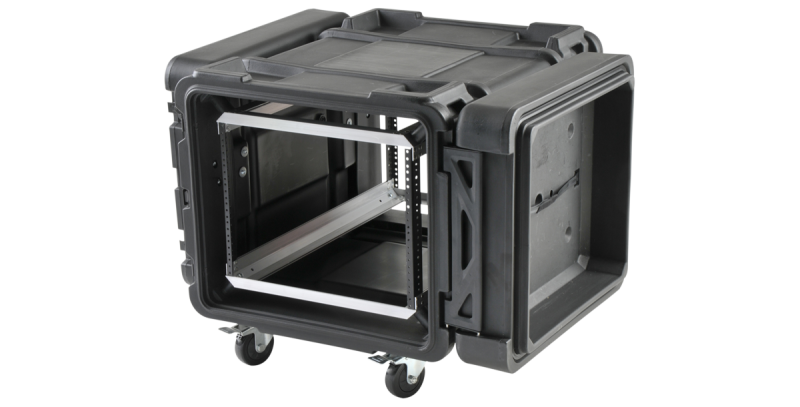 SKB Roto Shockmount Rack 19&quot; 8U 30&quot; installation depth with 4 castors