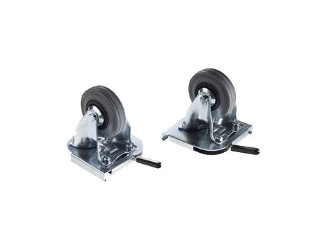 Clip-on heavy load castors for aluminum box