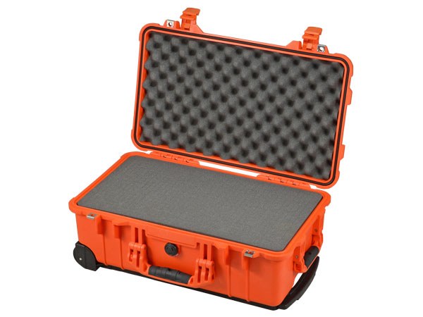 Peli Case 1510 mit Schaumstoff orange