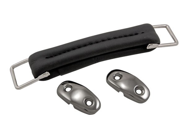 Asa para maleta cuero negro 140mm