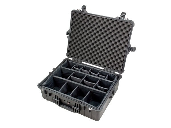 Peli Case 1600 con juego divisores acolchados