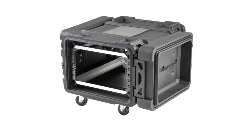 SKB Roto Shockmount Rack 19&quot; 6U 28&quot; installation depth with 4 castors