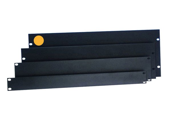 Pannello rack 19&quot; in acciaio 4U nero basso