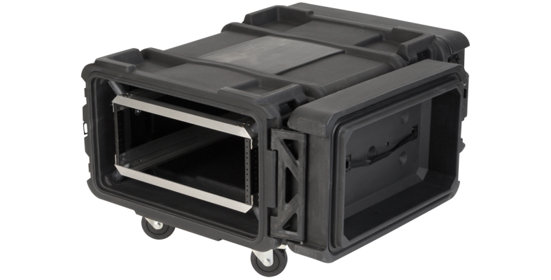 SKB Roto Shockmount Rack mit 4 Rollen 19&quot; 4HE 30&quot; Einbautiefe