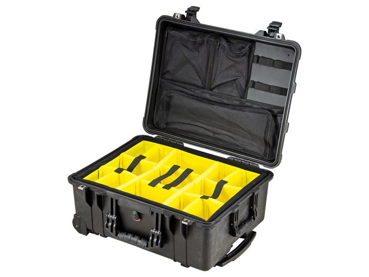 Peli Case 1560 mit Trennwand-Set+Foto-Deckeleinlage