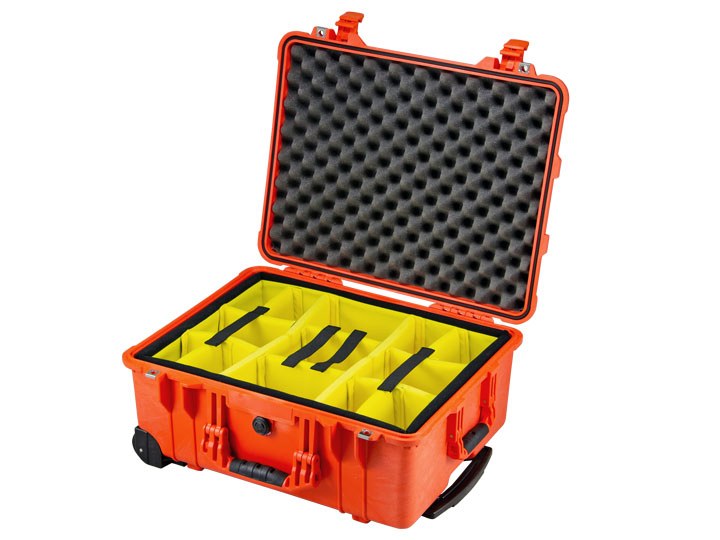 Peli Case 1560 with divider set orange