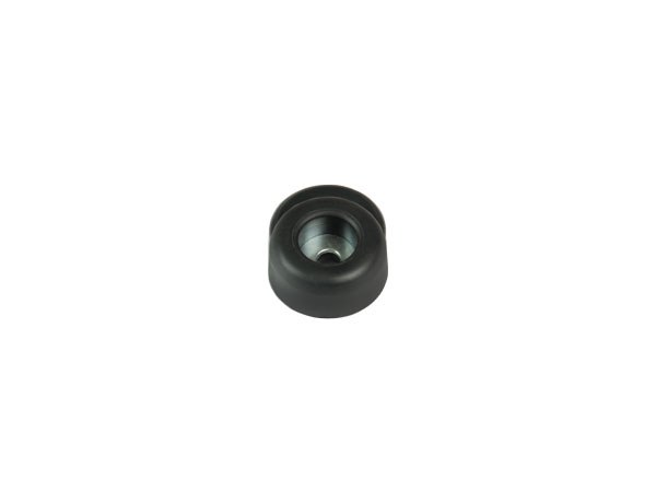 Pied caoutchouté 25 x 15 mm noir taille moyenne