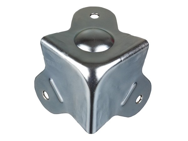 Corner with slide dome zinc-plated 1,0 mm